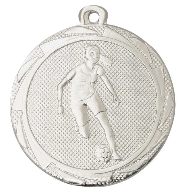 B-BS.ME111 medailles 4,5 cm damesvoetbal - 2. zilver
