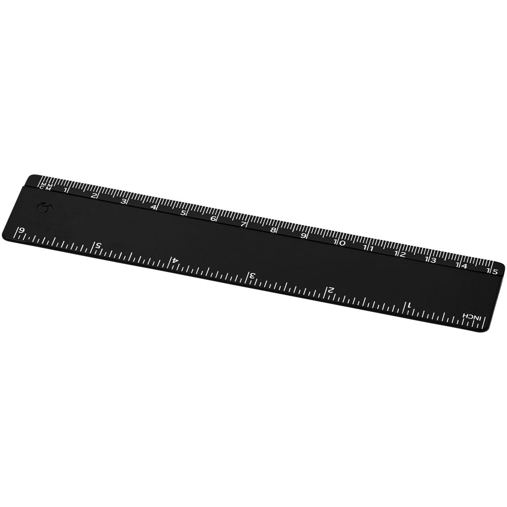 Renzo 15 cm kunststof liniaal - Zwart