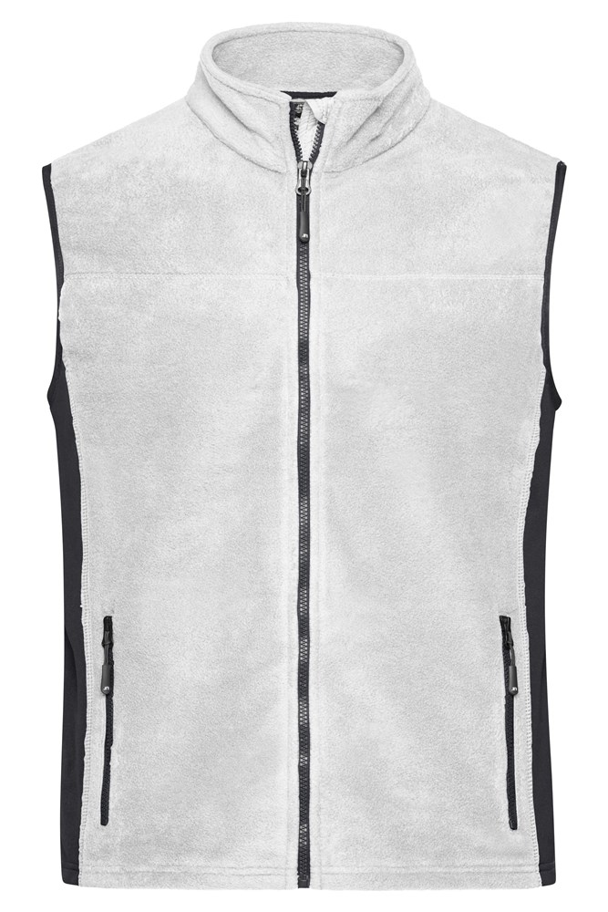 Workwear Fleece Vest - STRONG - - Wit/carbon (ca. Pantone white
447U)