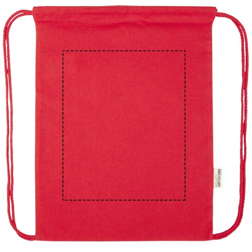 Peru Blend 180 g/m² GRS gerecycleerde katoenen trekkoordtas 5L