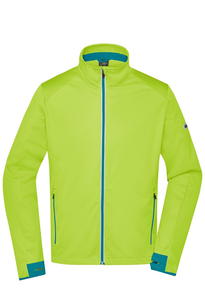 Men's Sports Softshell Jacket - Felgeel/felblauw (ca. Pantone 809M
3005C)