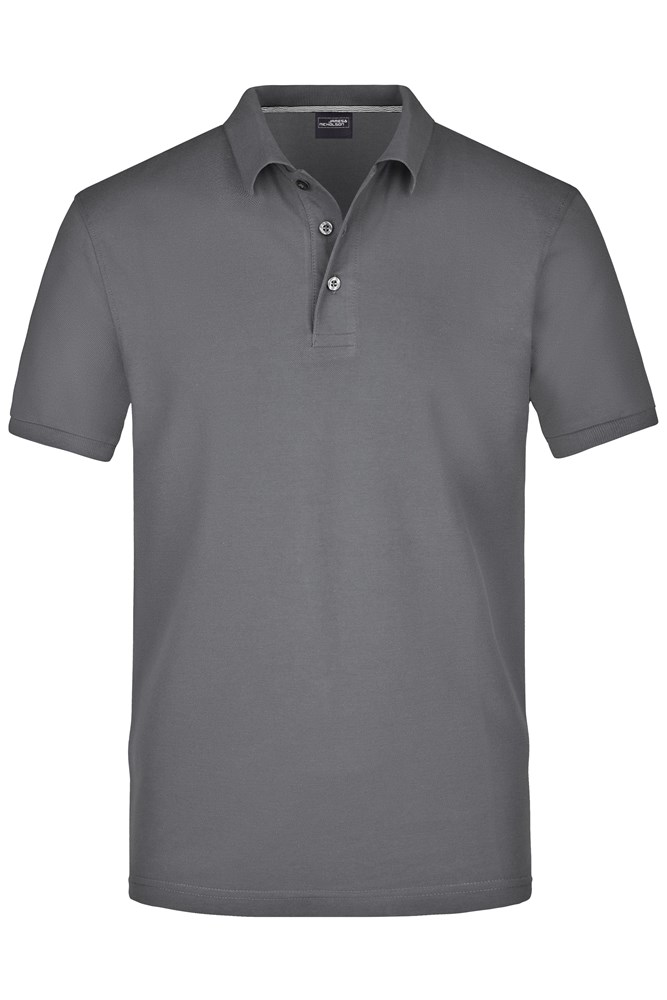 Men's Pima Polo - Carbon (ca. Pantone 425U)