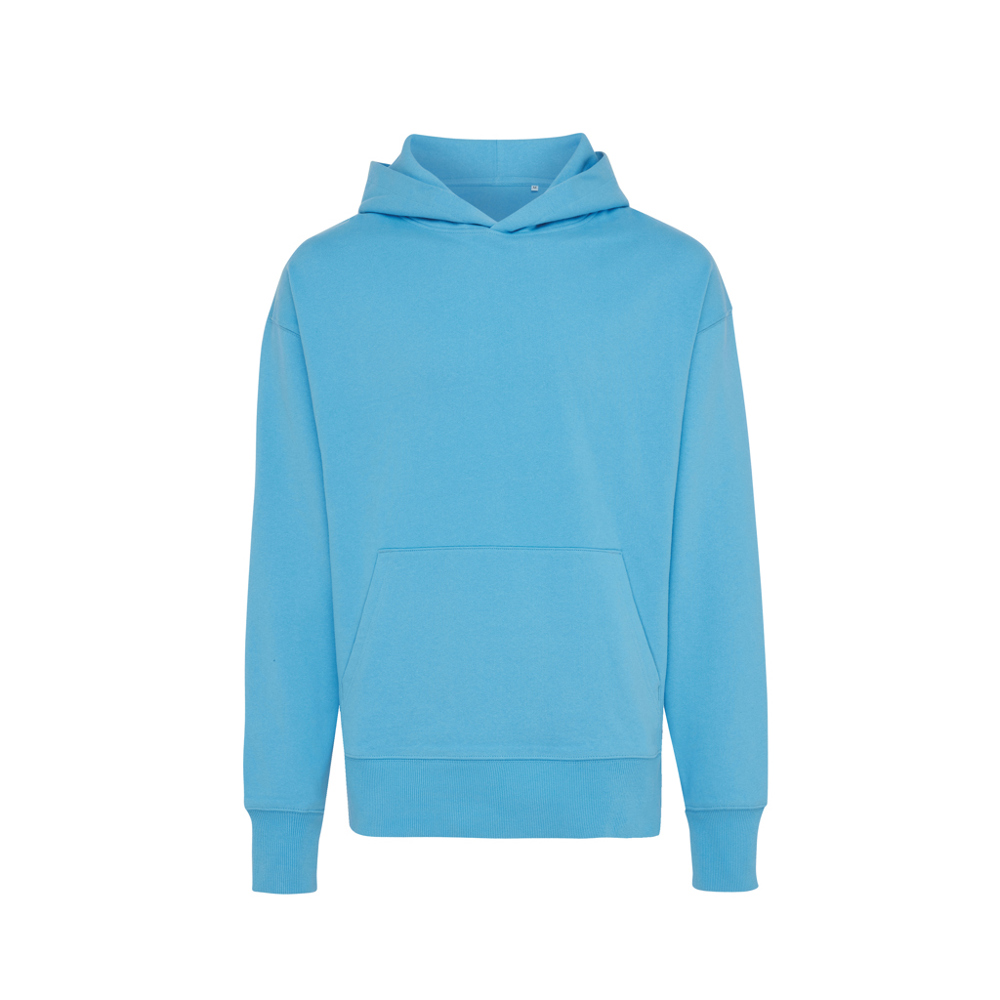 IQONIQ Yoho gerecycled katoen relaxed hoodie - tranquil blue (± PMS 17-4139TCX)