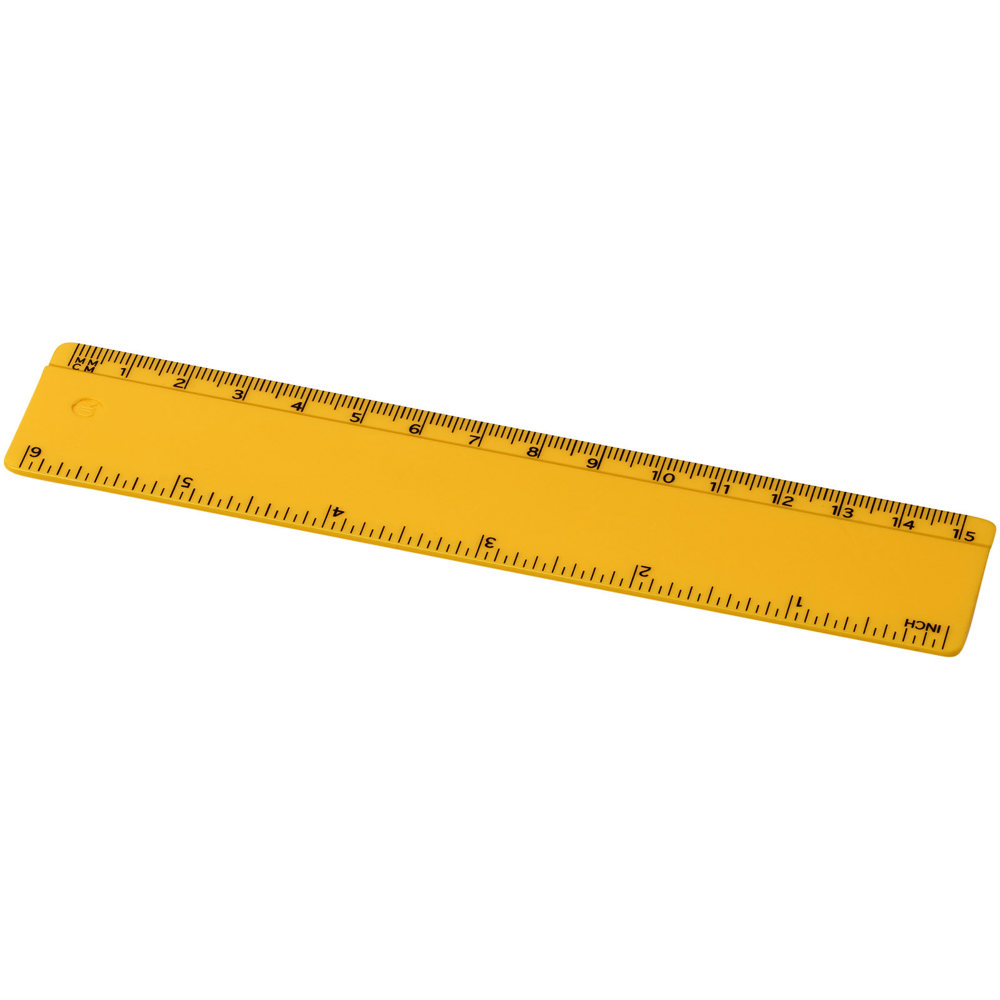 Renzo 15 cm kunststof liniaal - Geel