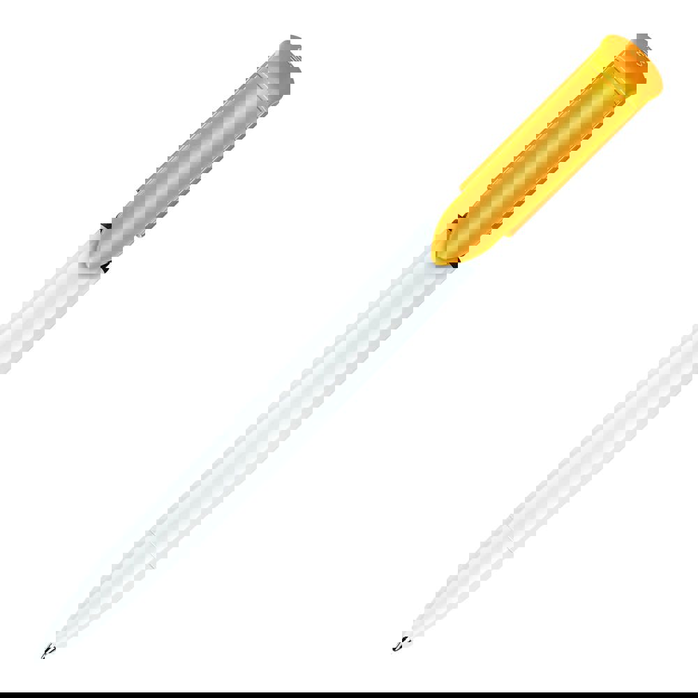 Balpen S40 Colour hardcolour - Wit / Geel