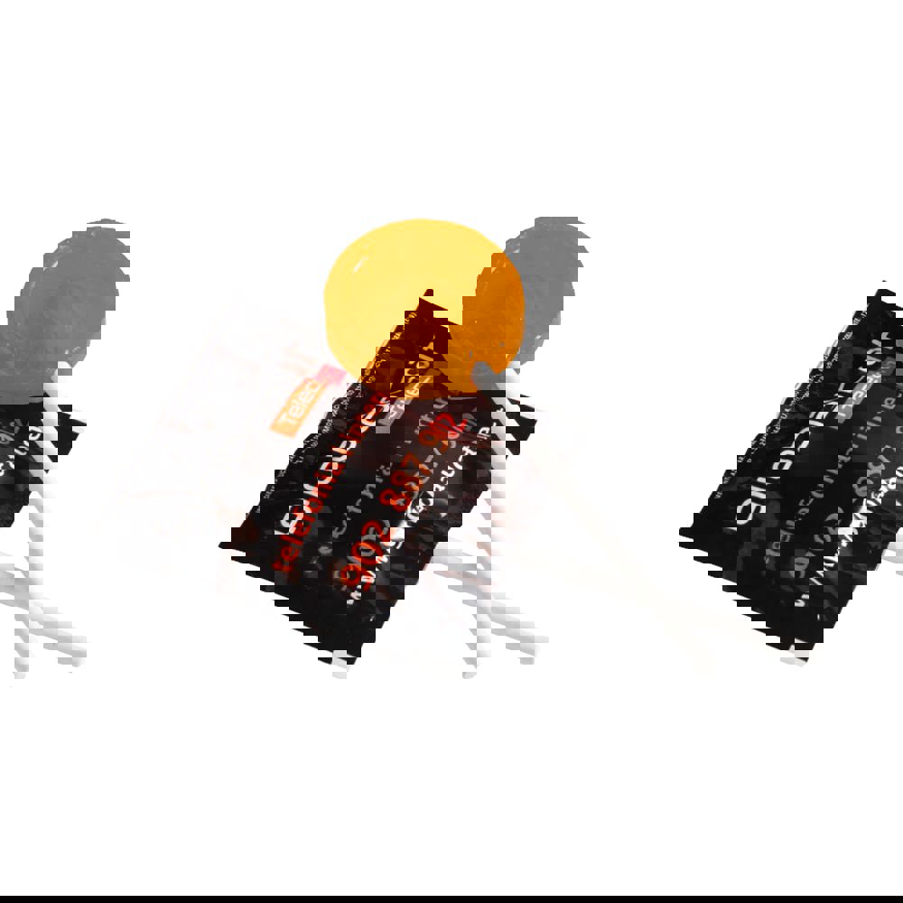 Platte lolly - Wit/Oranje