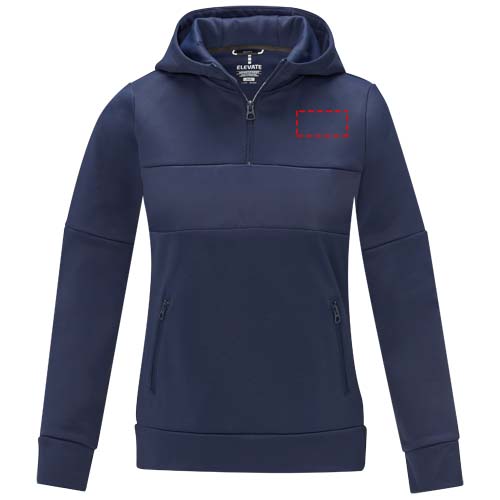 Sayan anorak dames sweater met halve rits en capuchon