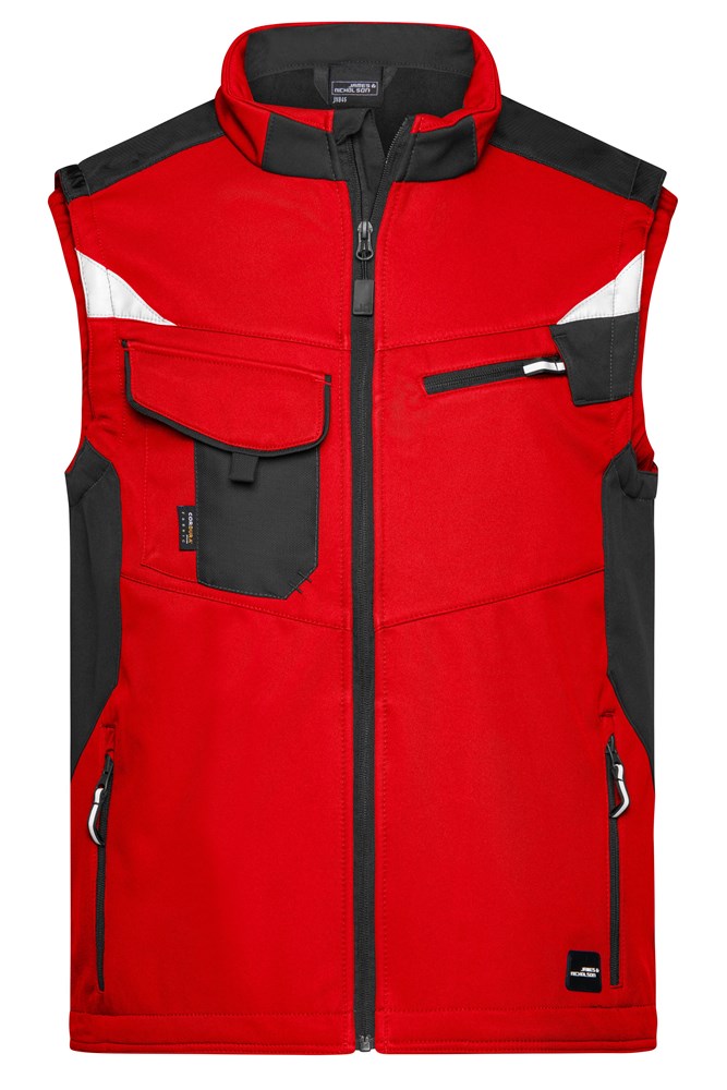 Workwear Softshell Vest - STRONG - - Rood/zwart (ca. Pantone 193C
blackC)