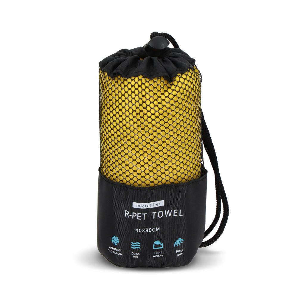 R-PET sneldrogende sport handdoek 40x80cm met etui (200g/m²) sublimatie 