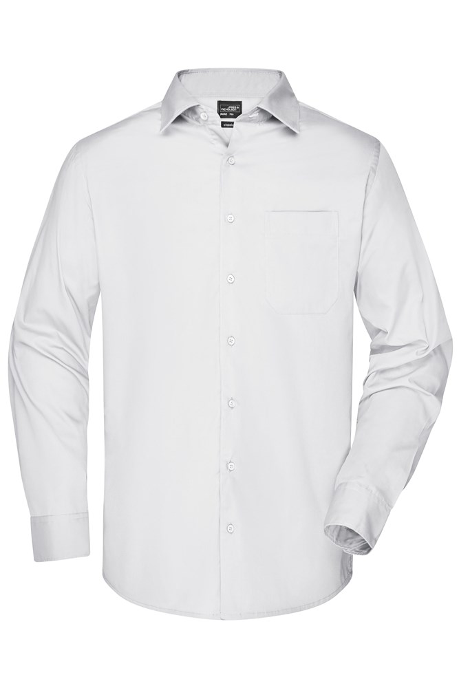 Men's Business Shirt Longsleeve - Wit (ca. Pantone white)