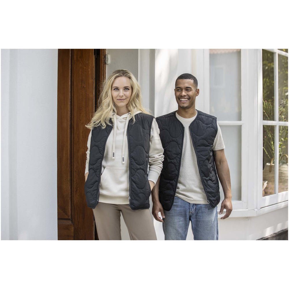 Quartz GRS gerecyclede gewatteerde unisex bodywarmer