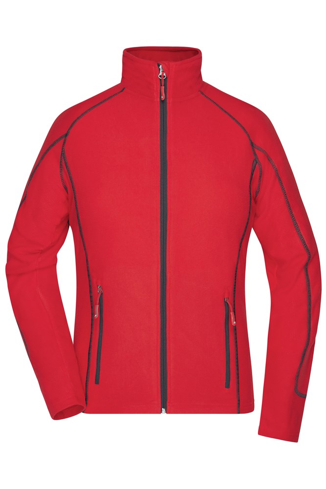 Ladies' Structure Fleece Jacket - Rood/carbon (ca. Pantone 1795C
425U)
