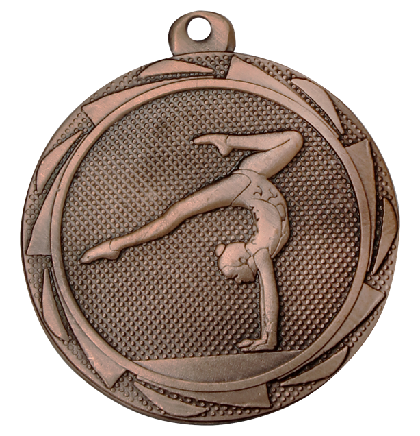 B-BS.ME114 medailles 4,5 cm turnen - 3. brons