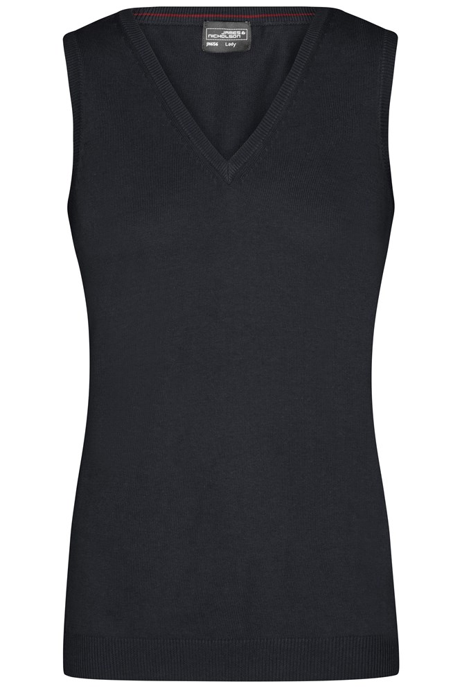 Ladies' V-Neck Pullunder - Zwart (ca. Pantone blackC)