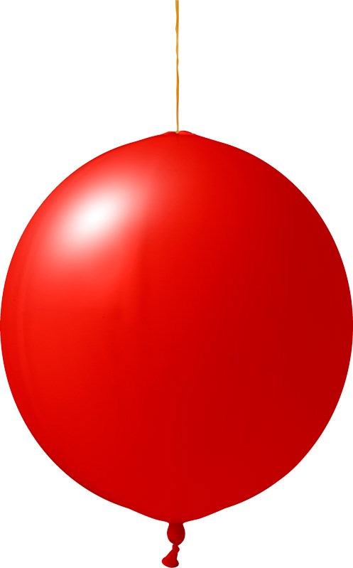 Punchballonnen onbedrukt 120/130 cm - Ø 44 cm - 18 inch - Rood (6045) Pastel (± PMS 185)