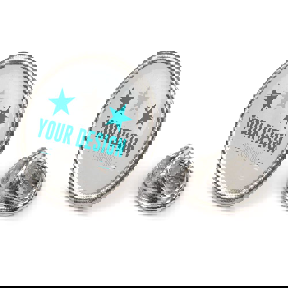 Badge metalen pin Ø20mm - Zilvermat