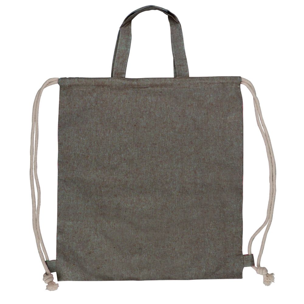 Drawstring rugzak gerecycled katoen 140g/m² 38x42cm - Grijs