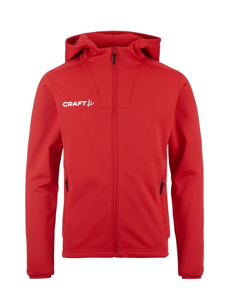 Craft - Evolve 2.0 Brushed Hood Jacket JR - Bright red