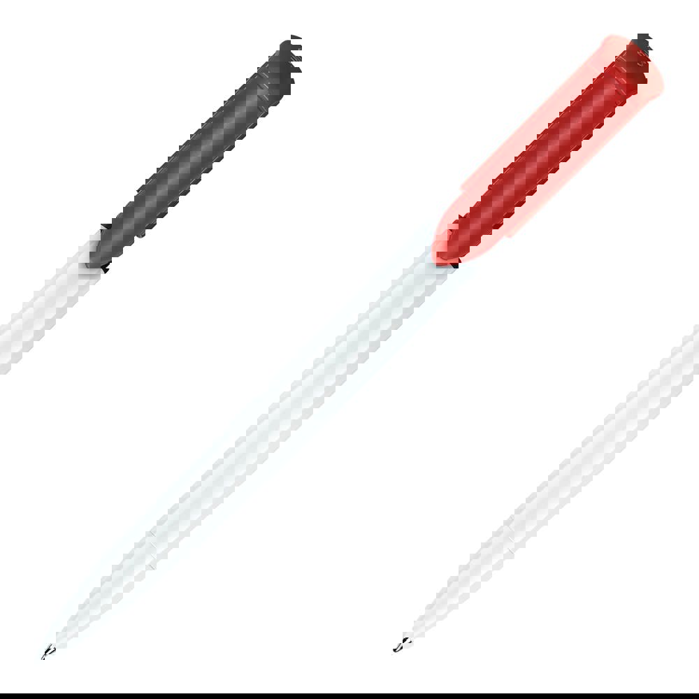 Balpen S40 Colour hardcolour - Wit / Rood