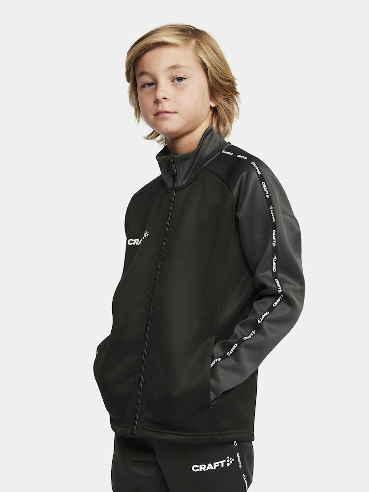 Craft - Squad 2.0 Full Zip Jr Black-Granite 146/152