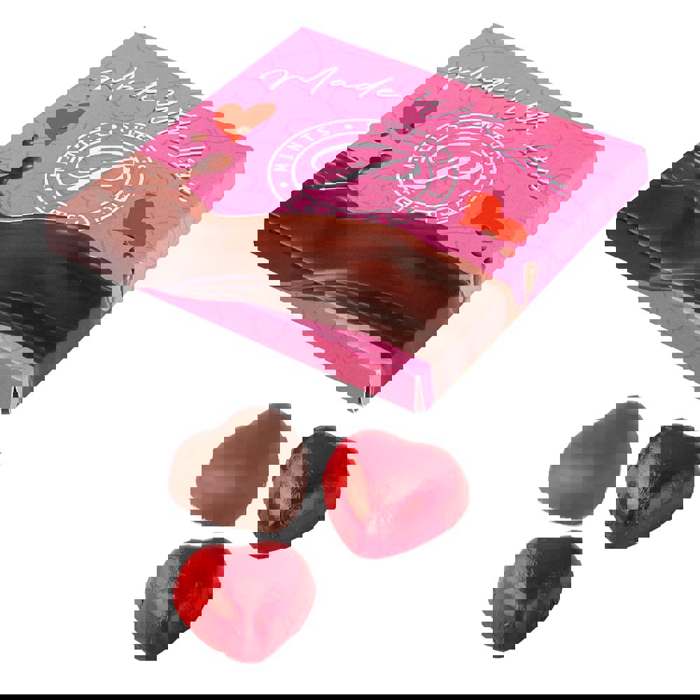 Plat doosje met chocolade - Wit