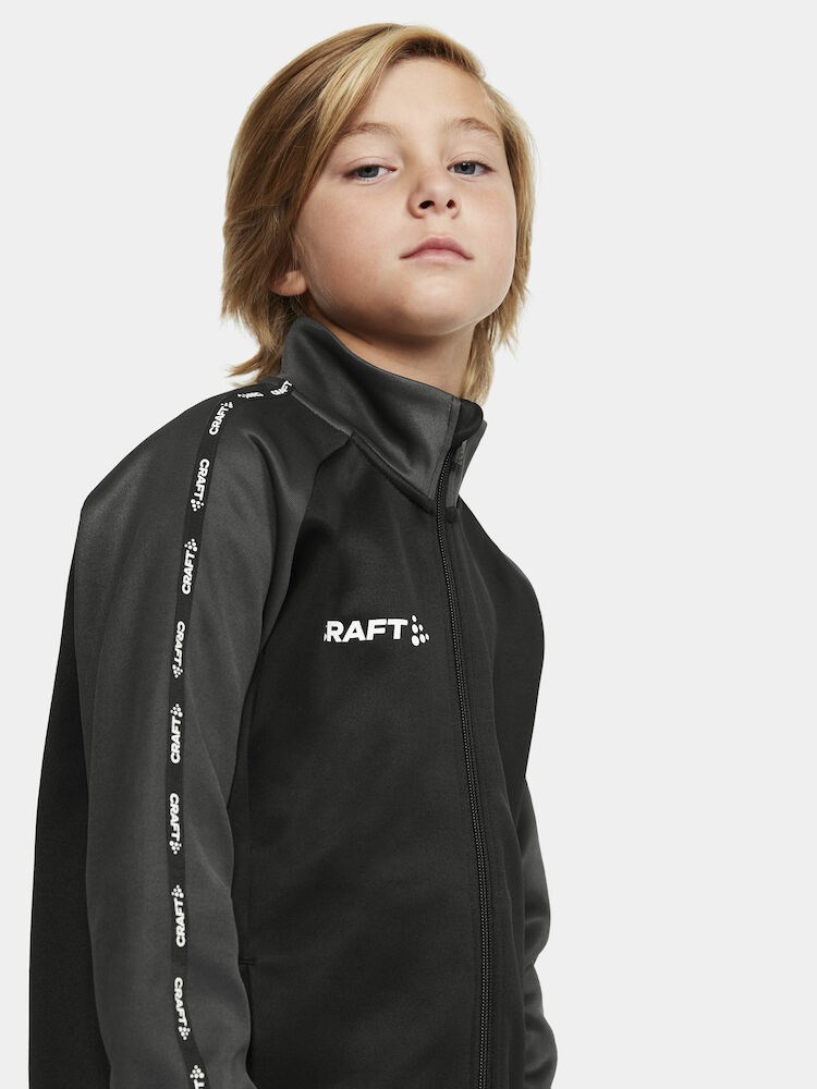 Craft - Squad 2.0 Full Zip Jr Black-Granite 146/152