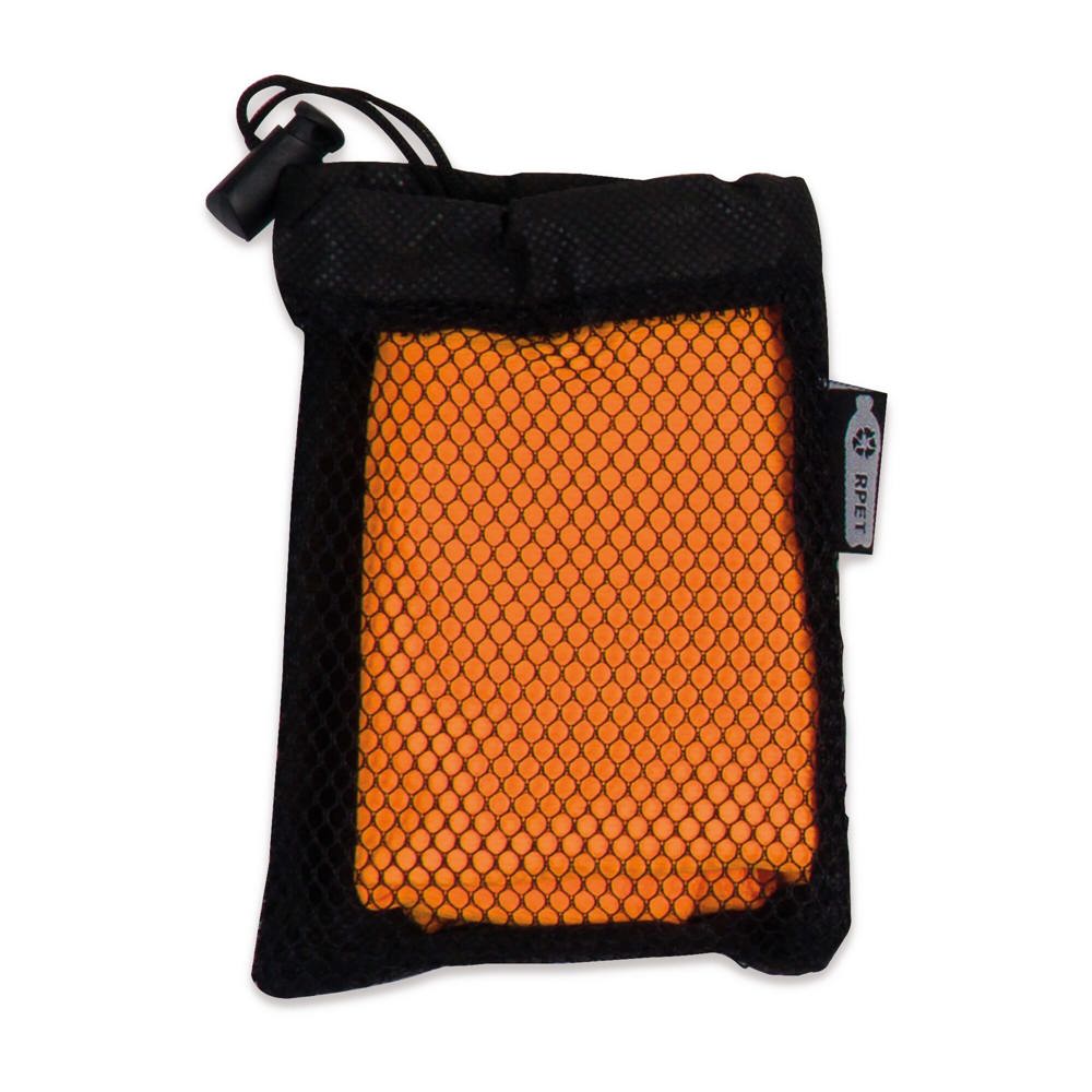 R-PET cooling towel 30x80cm - Zwart / Oranje