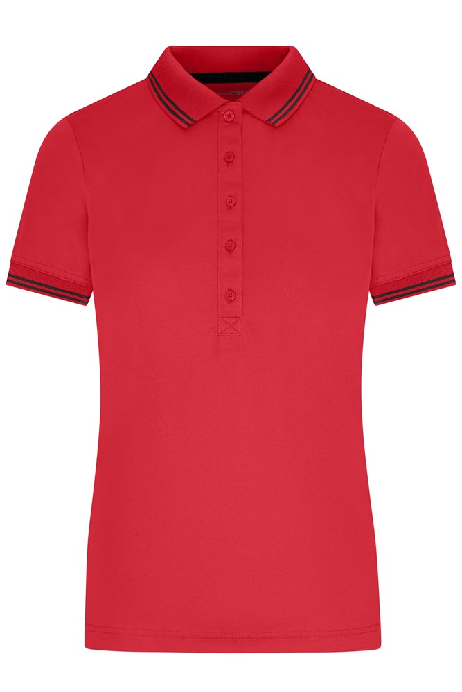 Ladies' Functional Polo - Rood/zwart (ca. Pantone 193C
blackC)
