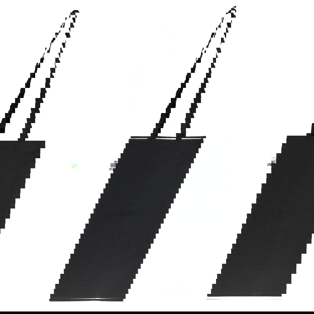 Fairtrade katoenen tas gekleurd lang 140g/m² 38x42cm