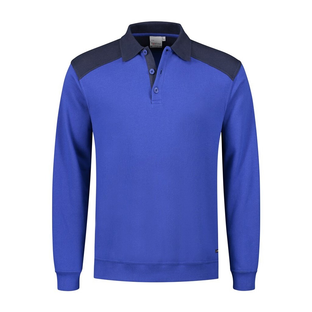 Santino Polosweater Tesla - Royal Blue / Real Navy