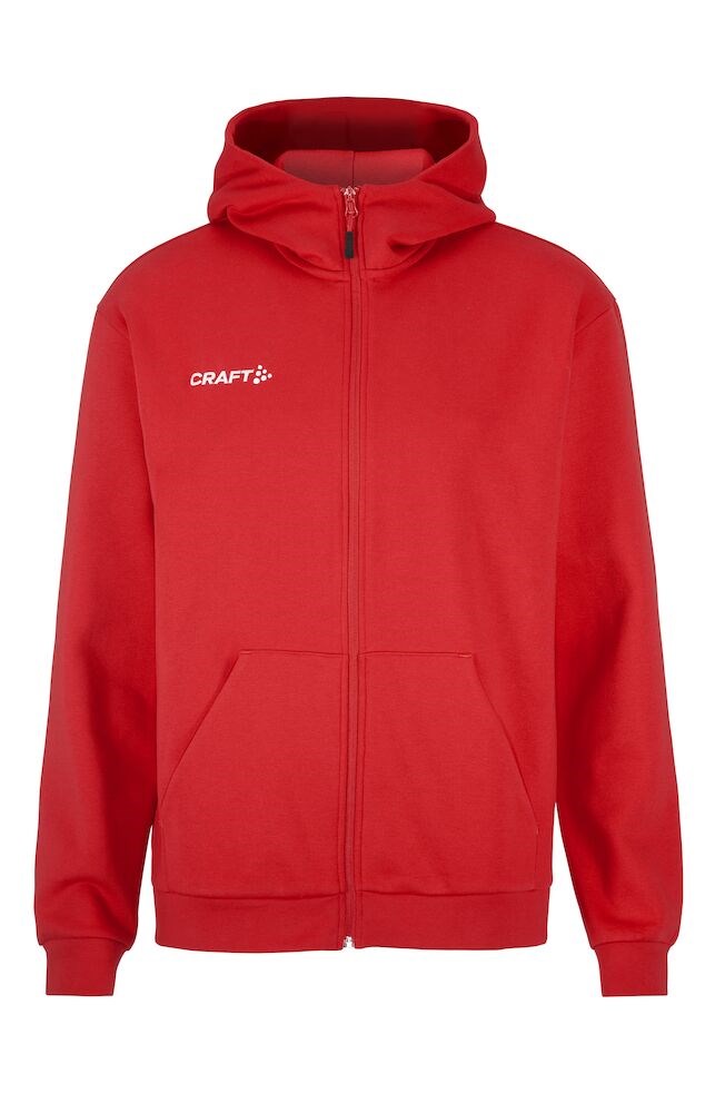 Craft - Community 2.0 Logo FZ Hoodie M Bright red XXL
