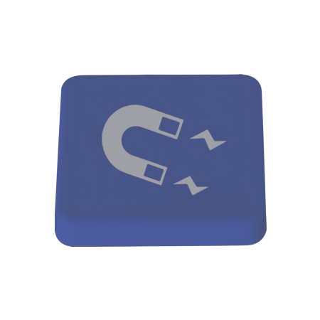 Magneet 40x40 mm - Donkerblauw