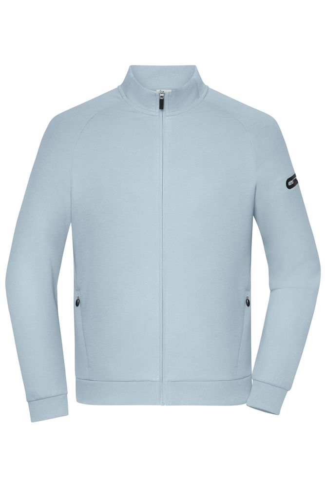 Men's Zip Jacket Interlock OCS Blended & RCS - Melkachtig-blauw (ca. Pantone 5425 C)