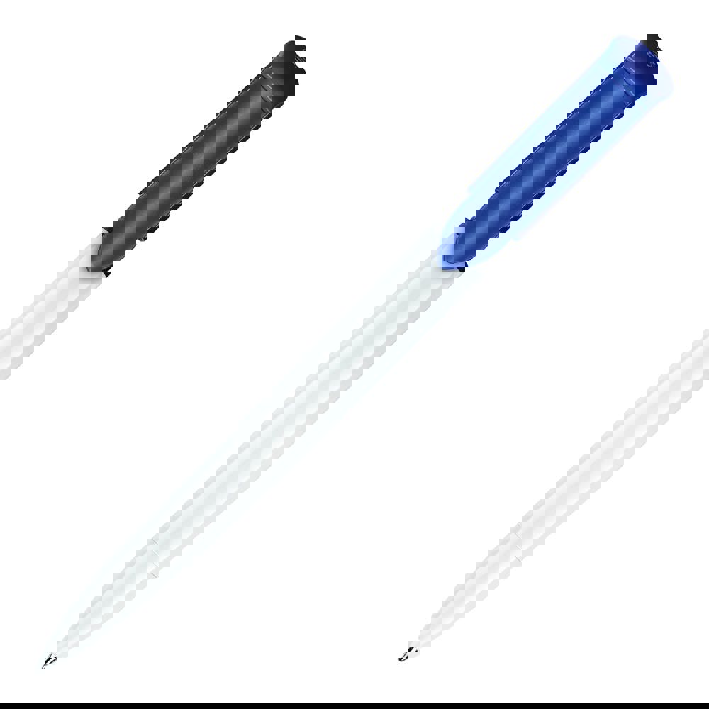 Balpen S40 Colour hardcolour - Wit / Donkerblauw