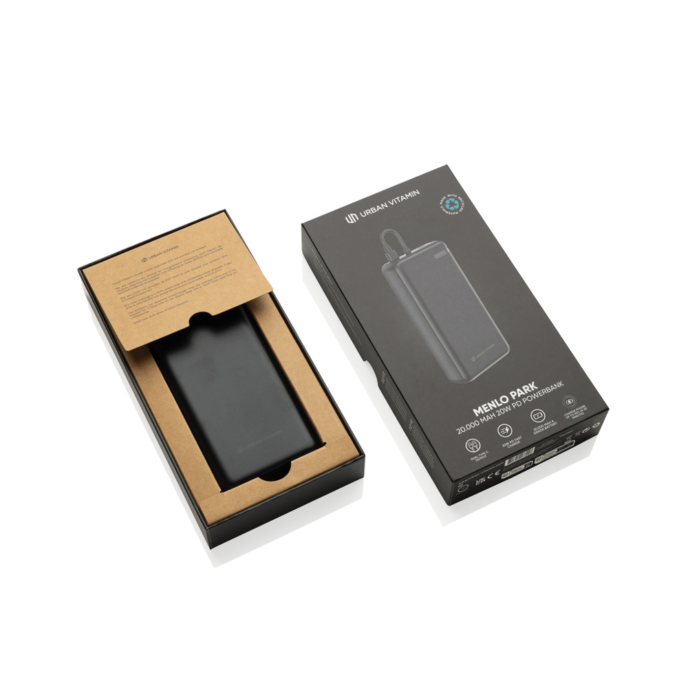Urban Vitamin Menlo Park RCS rplastic 20.000 20WPD powerbank