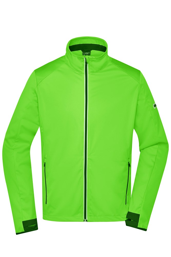 Men's Sports Softshell Jacket - Felgroen/zwart (ca. Pantone 802C
blackC)