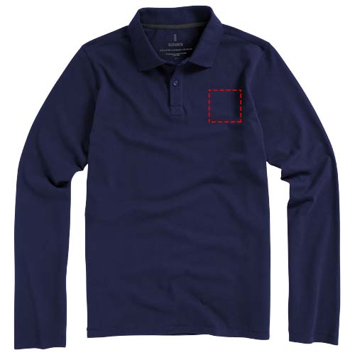 Oakville herenpolo met lange mouwen