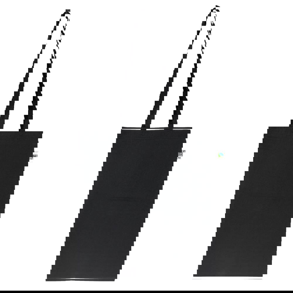 Fairtrade katoenen tas gekleurd lang 140g/m² 38x42cm