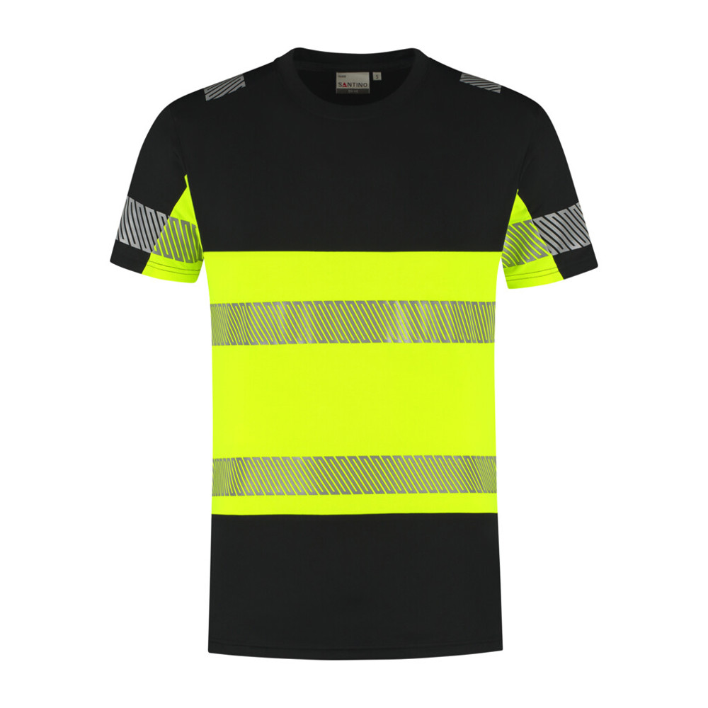 Santino T-shirt Haris - Black / Fluor Yellow