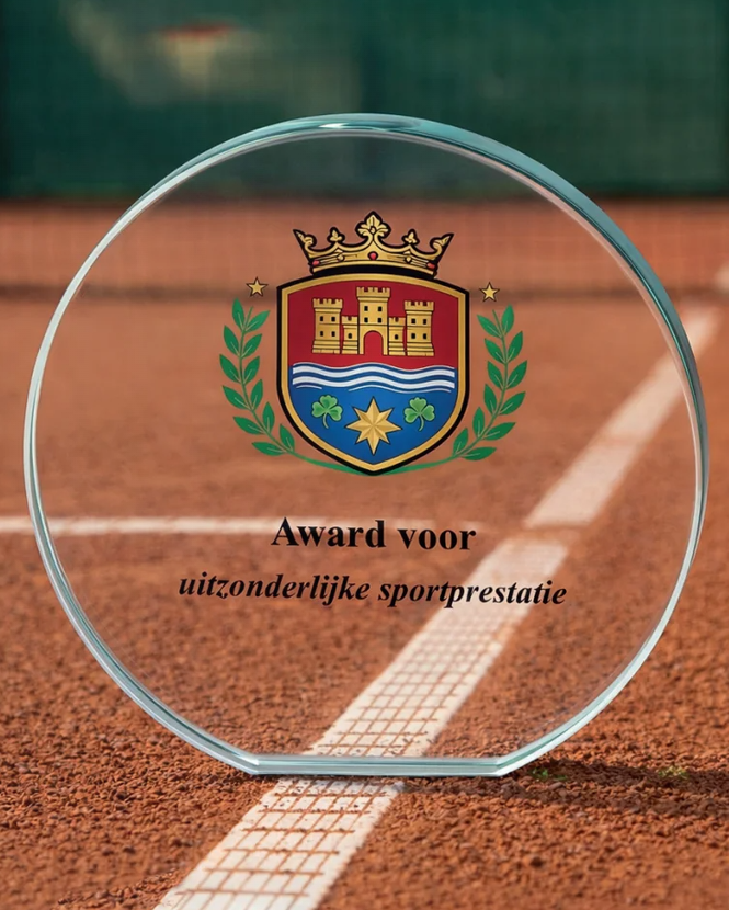 B-W151-156 awards van glas tot 19 cm hoog