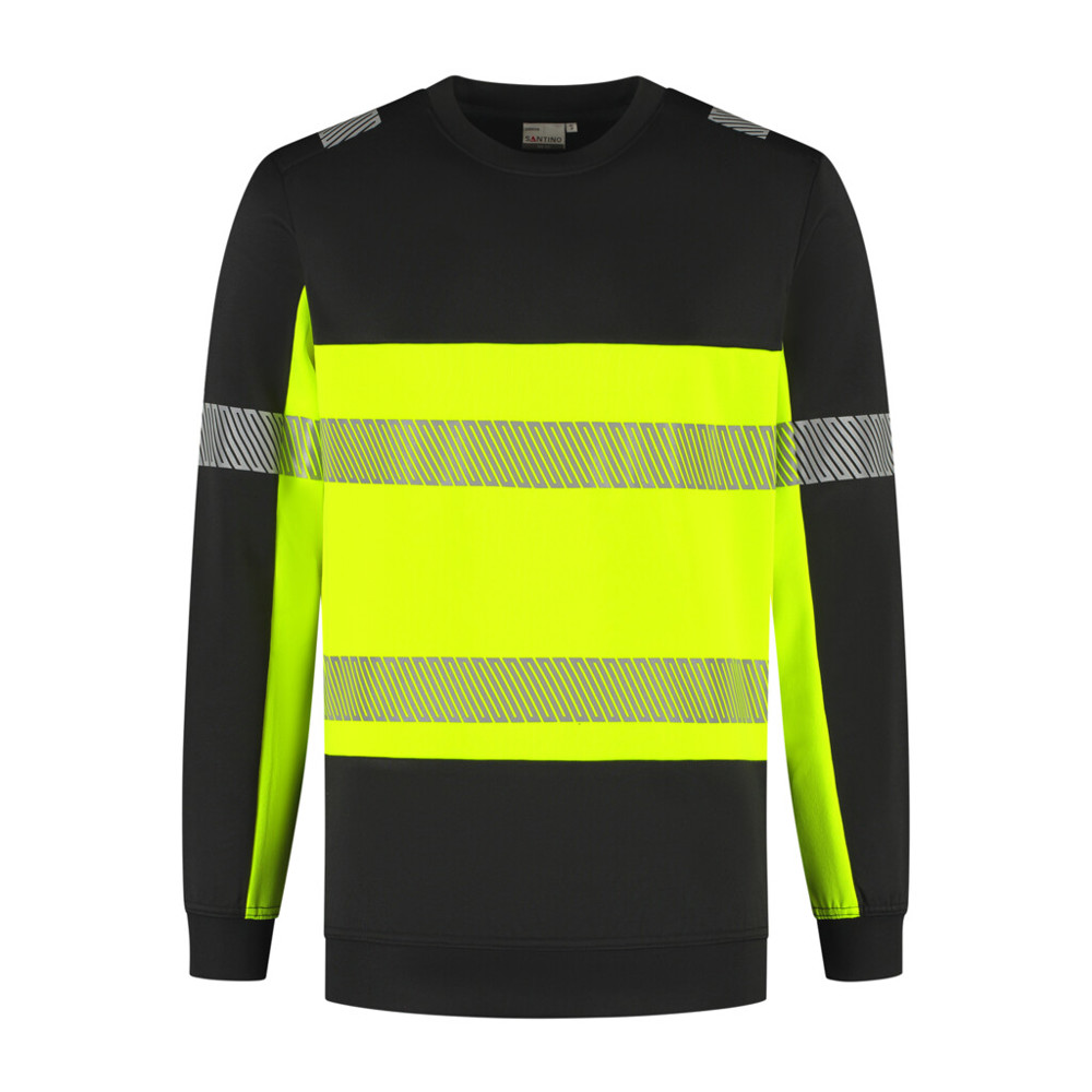 Santino Sweater Hudson - Black / Fluor Yellow
