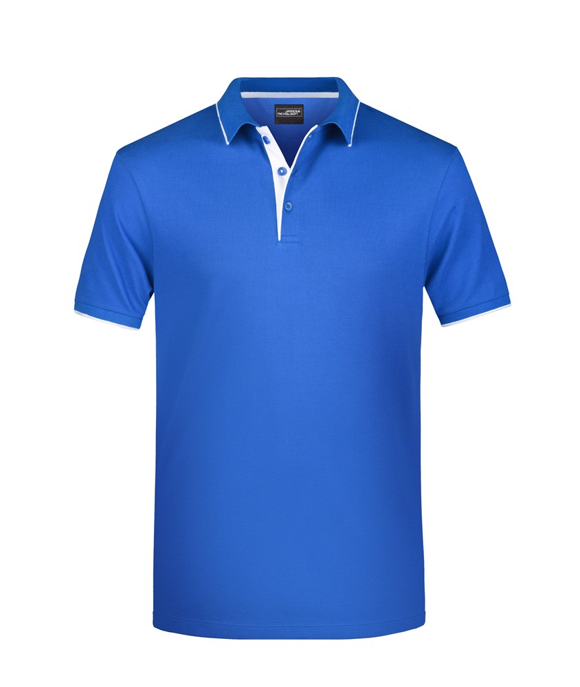 Men's Polo Stripe - Royal/wit (ca. Pantone 286C
white)