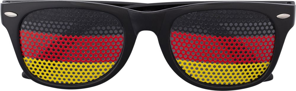 Plexiglas zonnebril met landen vlag Lexi - Zwart/Rood