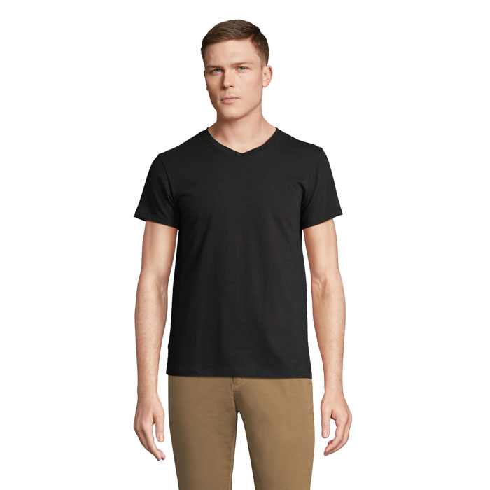 REGENT V - REGENT V V-NECK T-SHIRT - Diep Zwart