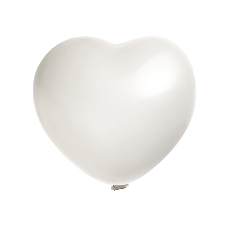 Reuzenballon hartvorm onbedrukt Ø 65 cm
