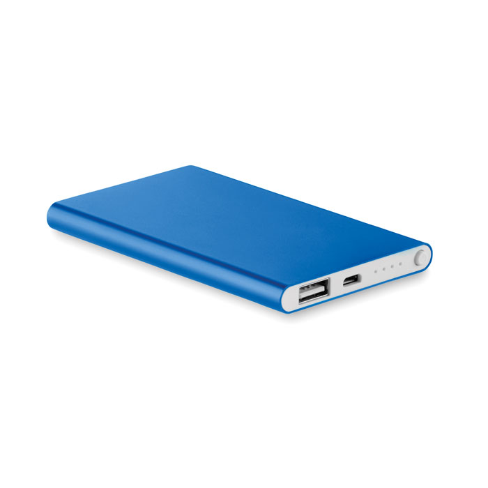 POWERFLAT - Alu PowerBank 4000mAh - Royal Blauw