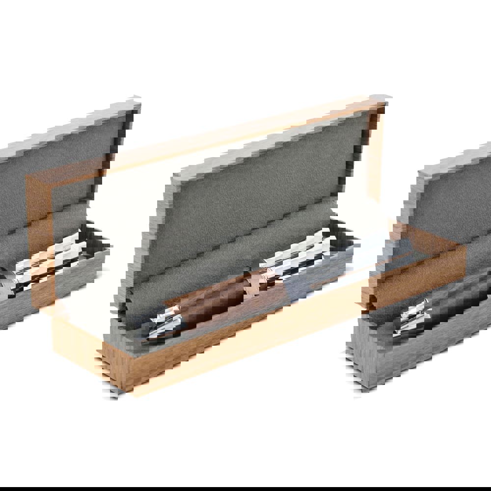 Balpen en rollerball set walnoot hout