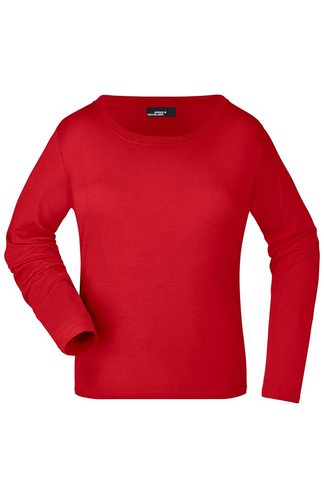 Ladies' Shirt Long-Sleeved Medium - Rood (ca. Pantone 200C)