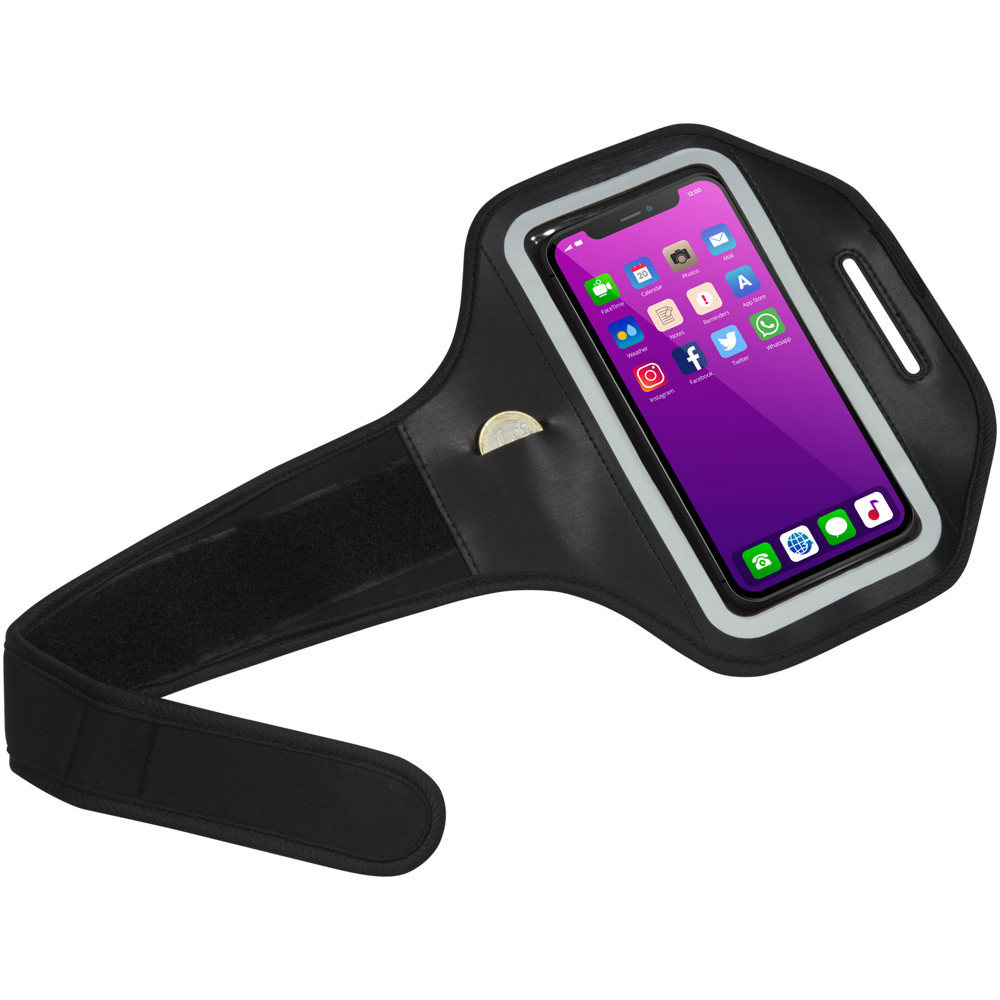 Haile reflecterende smartphone-armband met transparante hoes