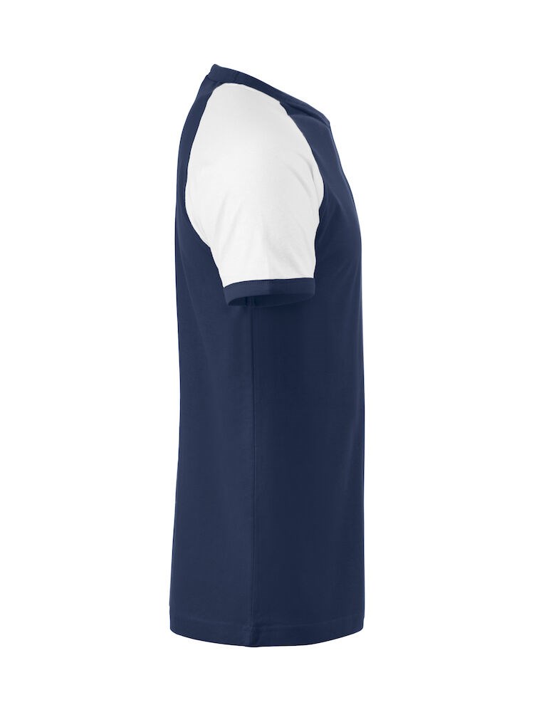 Clique - Raglan-T Navy/Wit XL